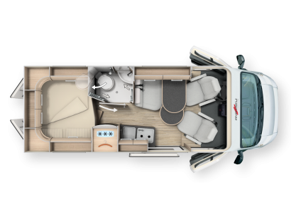 2018 Grundriss Malibu Van 600 DB charming